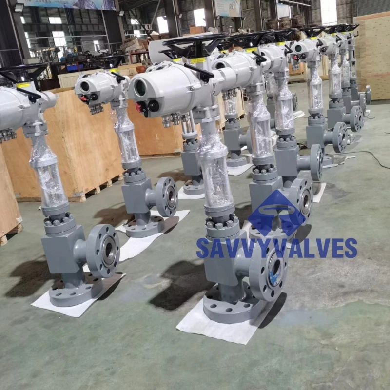 SAVVY Angle choke valve in solid tungsten carbide grade YG6 YG20