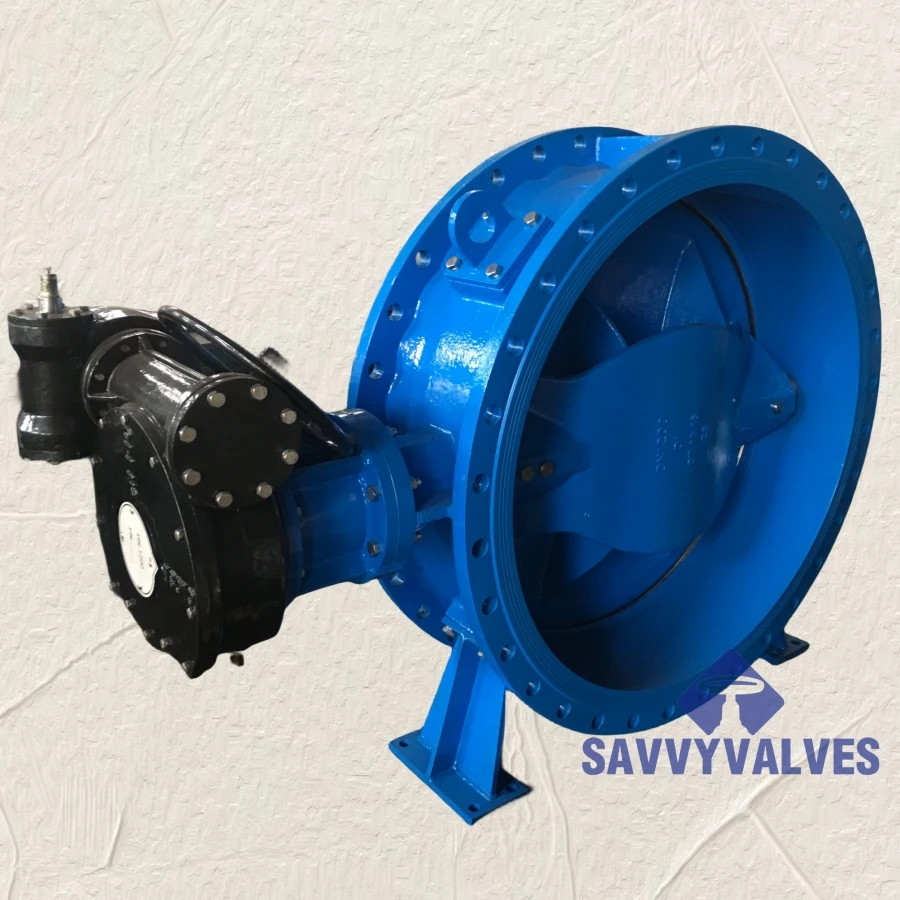 Standard double offset butterfly valve rubber seated