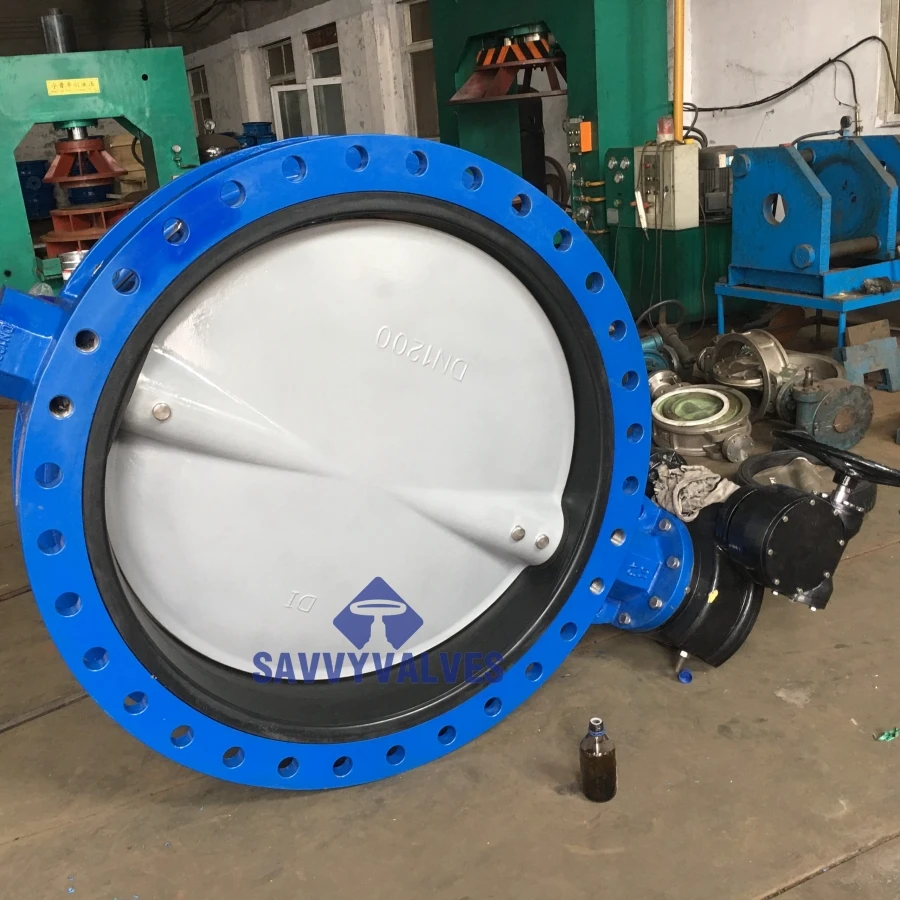 U section flange butterfly valve nylon coated