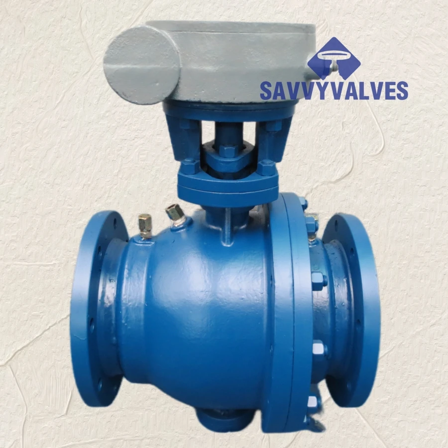 API 608 2-PIECE TRUNNION MOUNTED BALL VALVE CAST STEEL FULL BORE