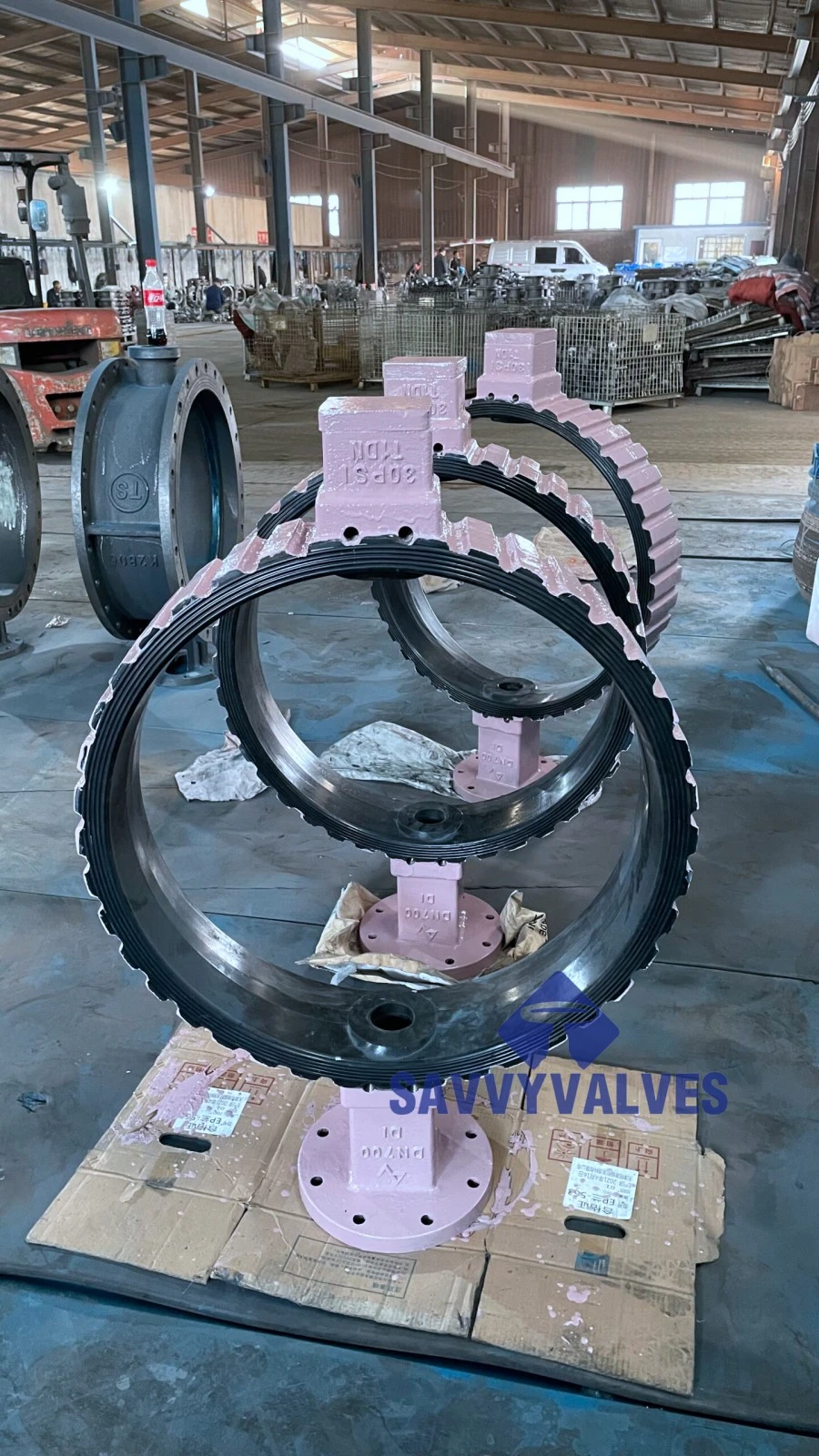ASME B16.47 B series vulcanized rubber seated butterfly valve