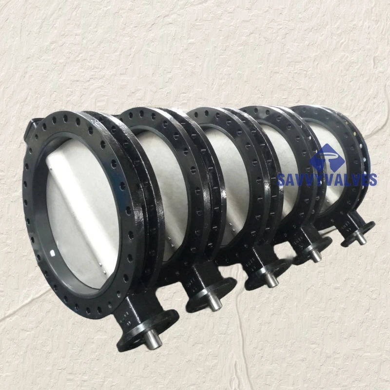 Standard U section double flange butterfly valve